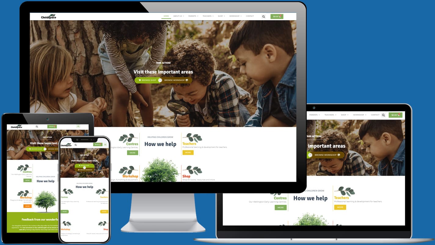 Childspace website by Web Infinity NZ