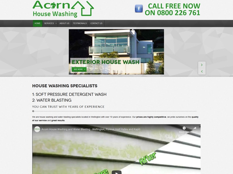 Acorn House Washing site
